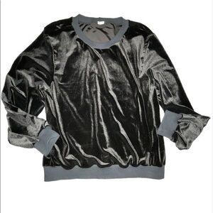 EXSL Mens Velvet Longsleeve Sweatshirt